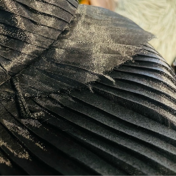 CALVIN KLEIN classy black formal cocktail dress size 14 with ruffles v-neck - Picture 8 of 8